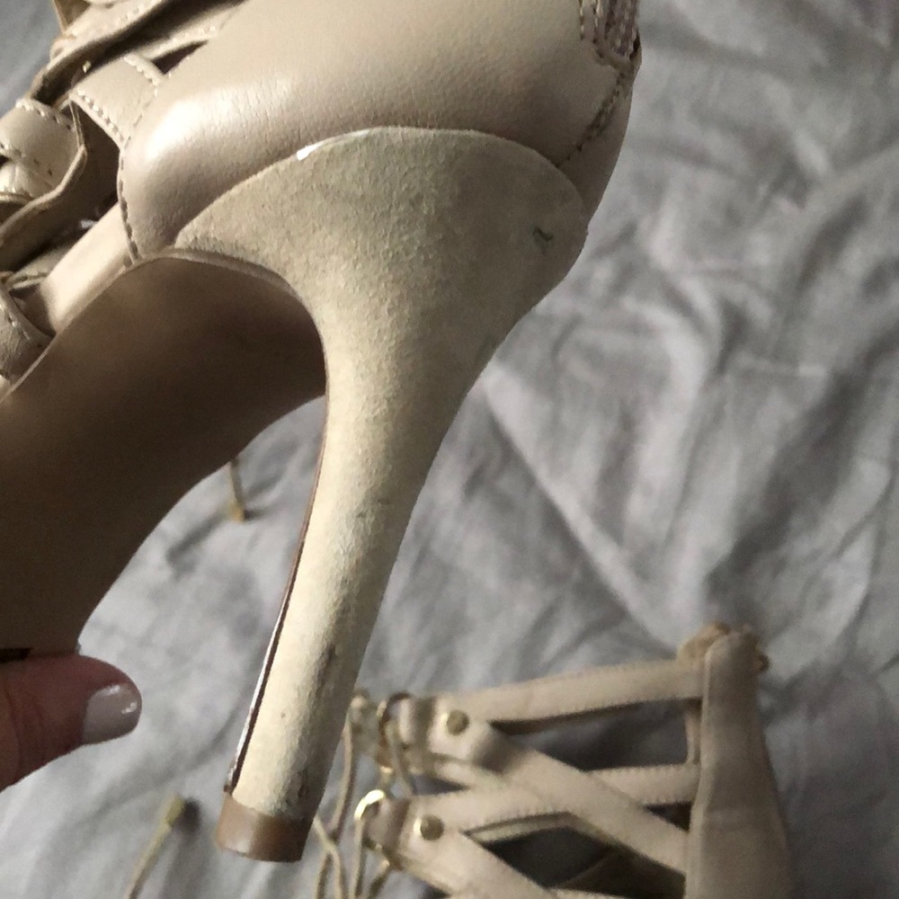 Marc fisher booties  lace up 8.5 nude - Picture 4 of 6